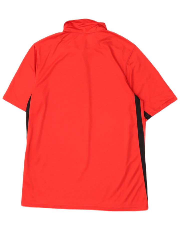 Nike Polo Dri Fit Homme Rouge Moyen Polyester Colorblock