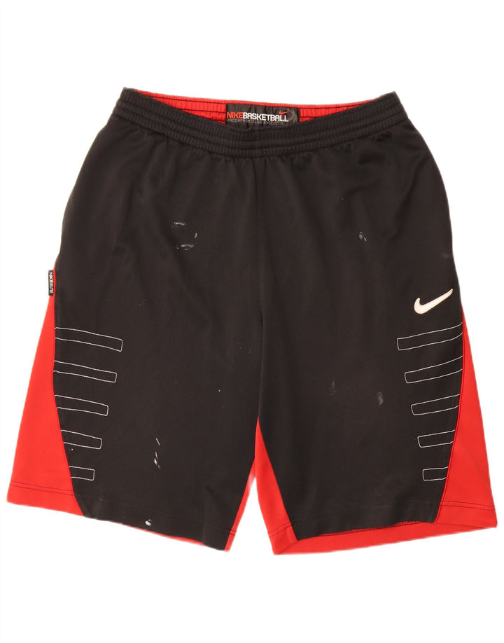 Nike Short de sport graphique pour homme en polyester color block Noir Taille L