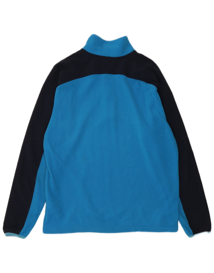 THE NORTH FACE Pull Polaire à Col Zippé Homme Bleu Moyen Colourblock
