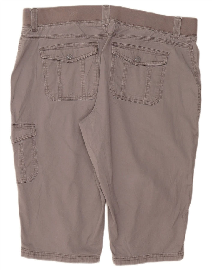 Lee Short cargo facile à ajuster pour femme US 18 2XL W40 Gris Coton