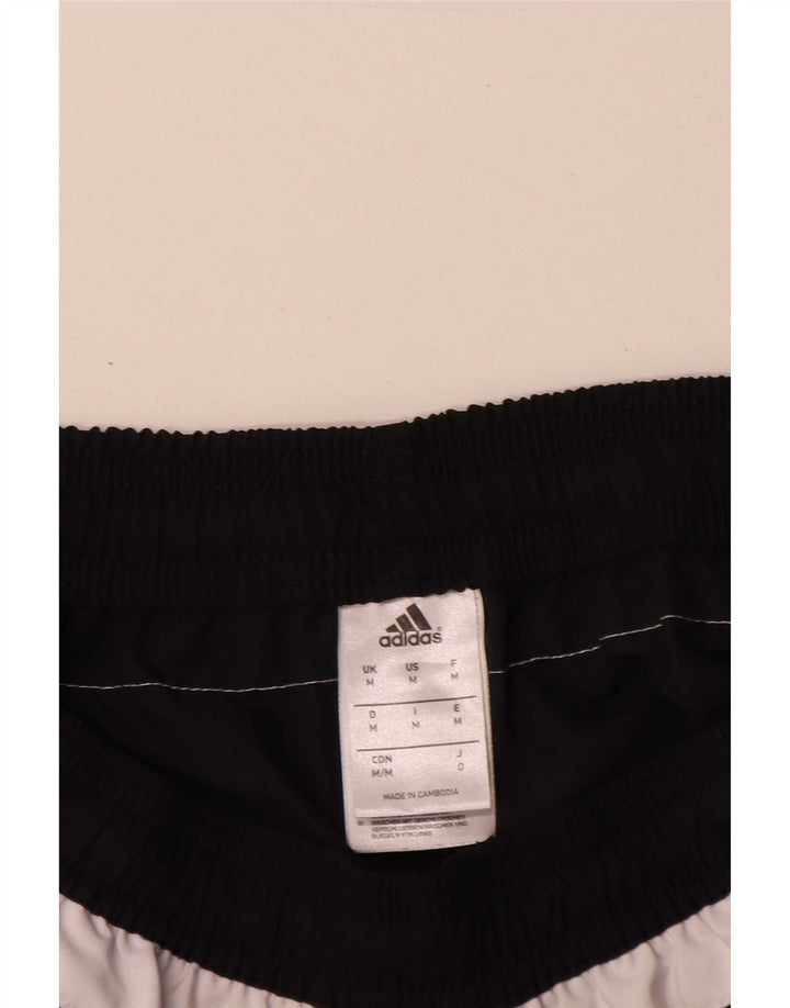 Adidas Short de sport pour homme en polyester rayé noir moyen