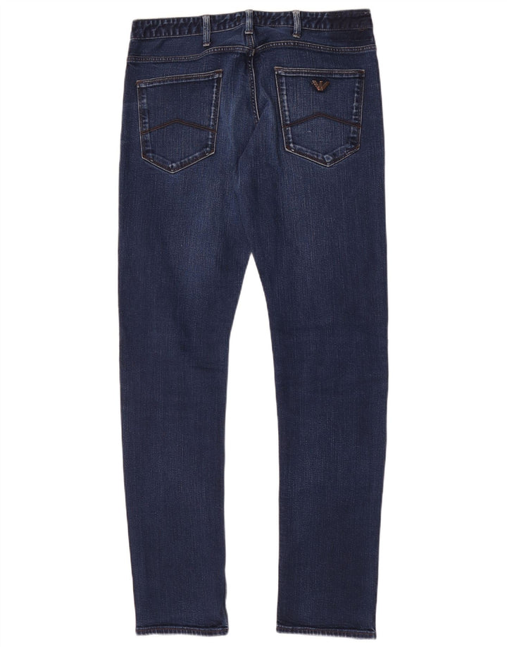 Armani Jeans Slim Homme W32 L32 Bleu Marine Coton