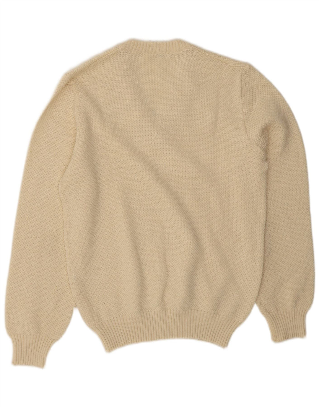 vintage Homme Col V Pull Pull IT 50 Medium Off White