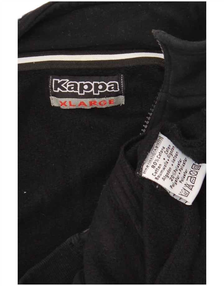 Kappa Veste de Survêtement Homme XL Noir Coton