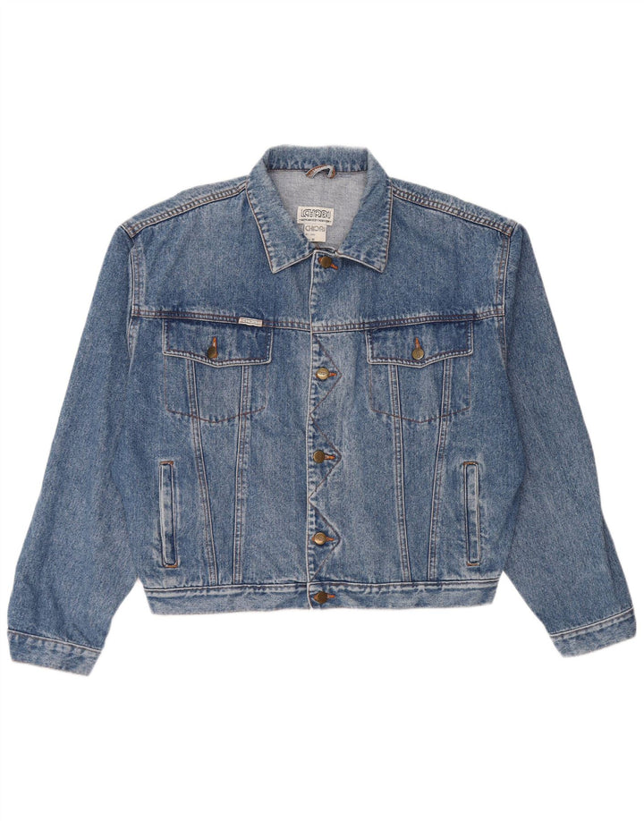 Chiori Veste en jean coupe ample pour homme UK 38 Bleu moyen Coton