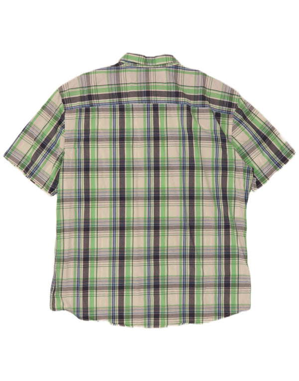 Ecko Unlimited Chemise à manches courtes pour homme 2XL en coton à carreaux vert