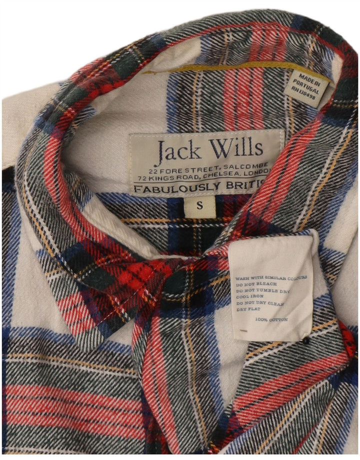 Jack Wills Chemise en flanelle pour homme Petit coton à carreaux rouge