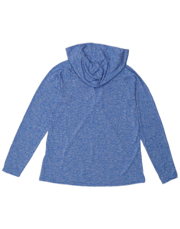 Under Armour Haut à capuche à manches longues pour femme UK 16 Large Bleu Polyester