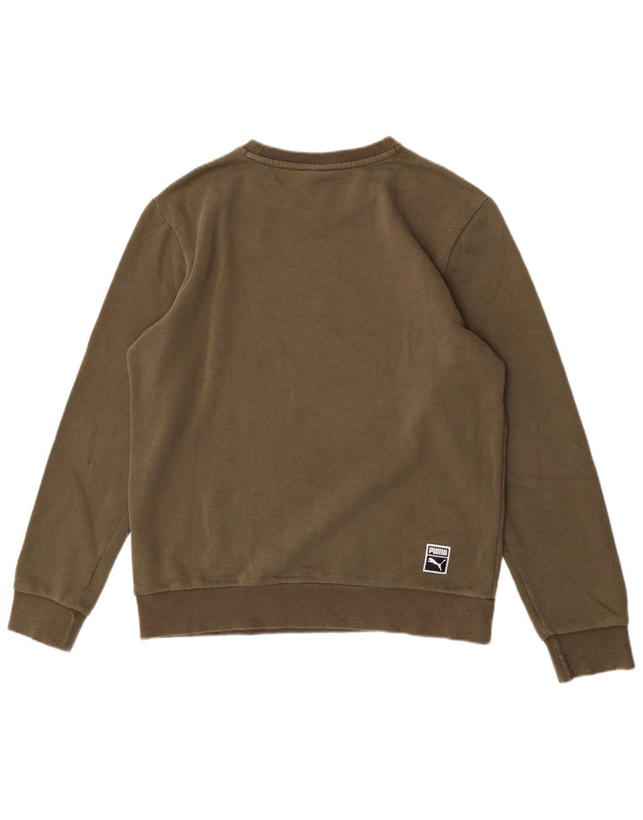 Puma Sweat-Shirt Graphique Homme Kaki Moyen Coton