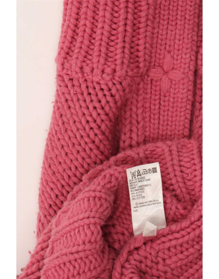 Marks & Spencer Pull Cardigan Coupe Régulière pour Femme UK 8/10 Petit Rose