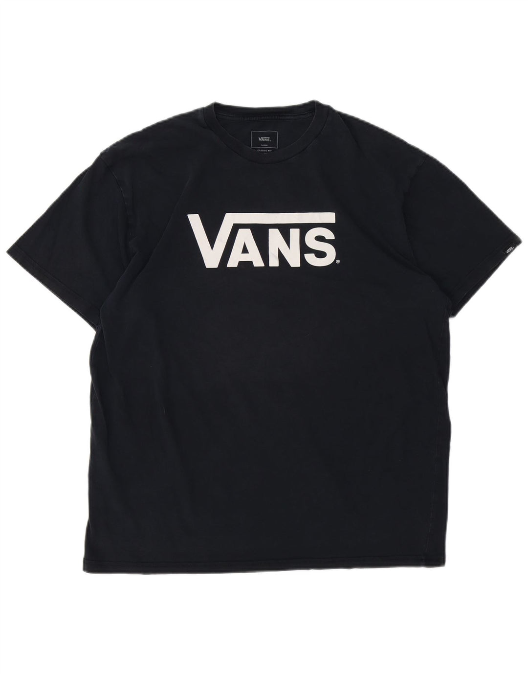 VANS T-shirt graphique coupe classique pour hommes, grand, bleu marine, en coton