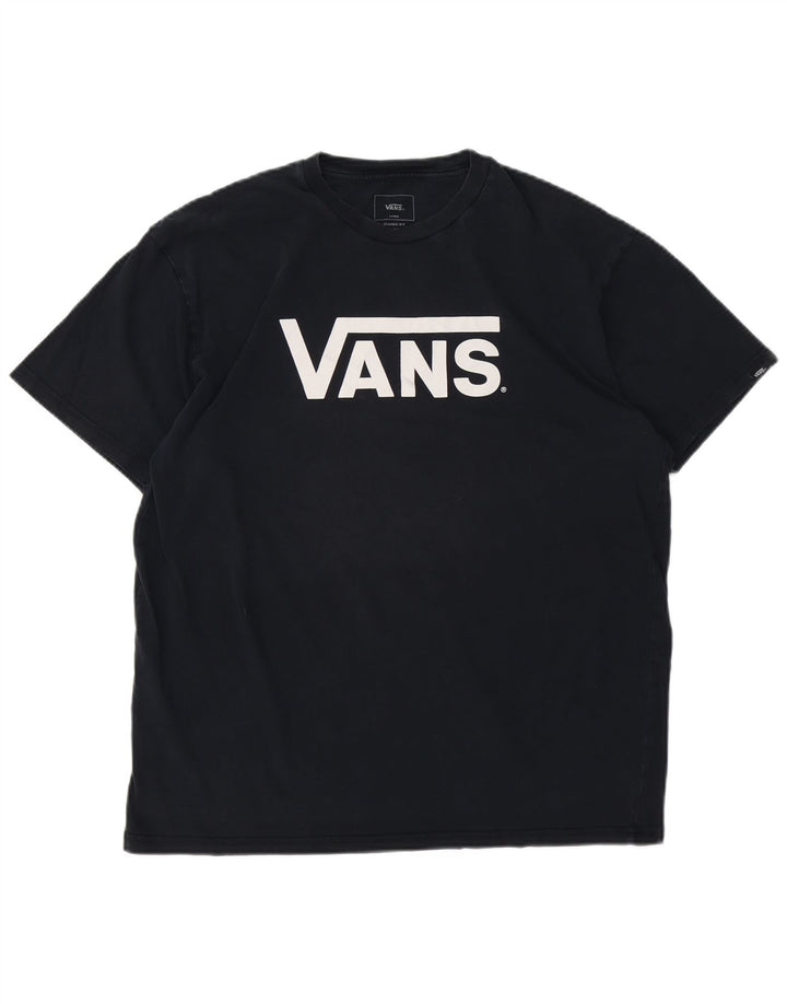 VANS T-shirt graphique coupe classique pour hommes, grand, bleu marine, en coton