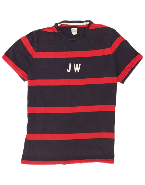 Jack Wills T-shirt graphique pour homme en coton rayé bleu marine