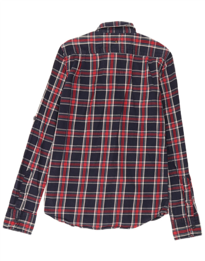 Superdry Chemise en flanelle à petits carreaux bleu marine en coton