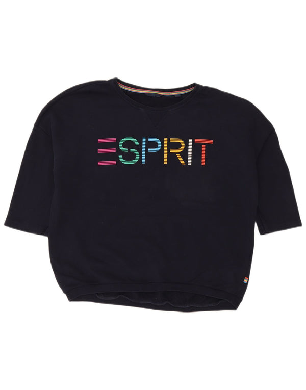 Esprit Sweat-shirt graphique à manches courtes pour femme UK 18 XL Bleu marine