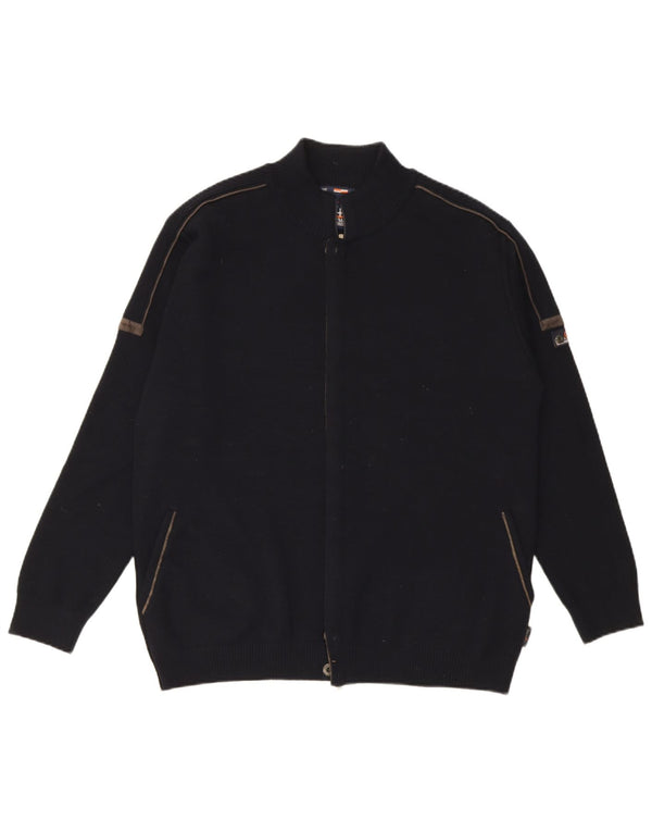 Re Del Mare Cardigan Homme Pull XL Bleu Marine Laine Mérinos