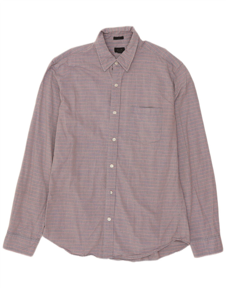 J. CREW Chemise Slim Fit Homme Gris Moyen Rayé Coton