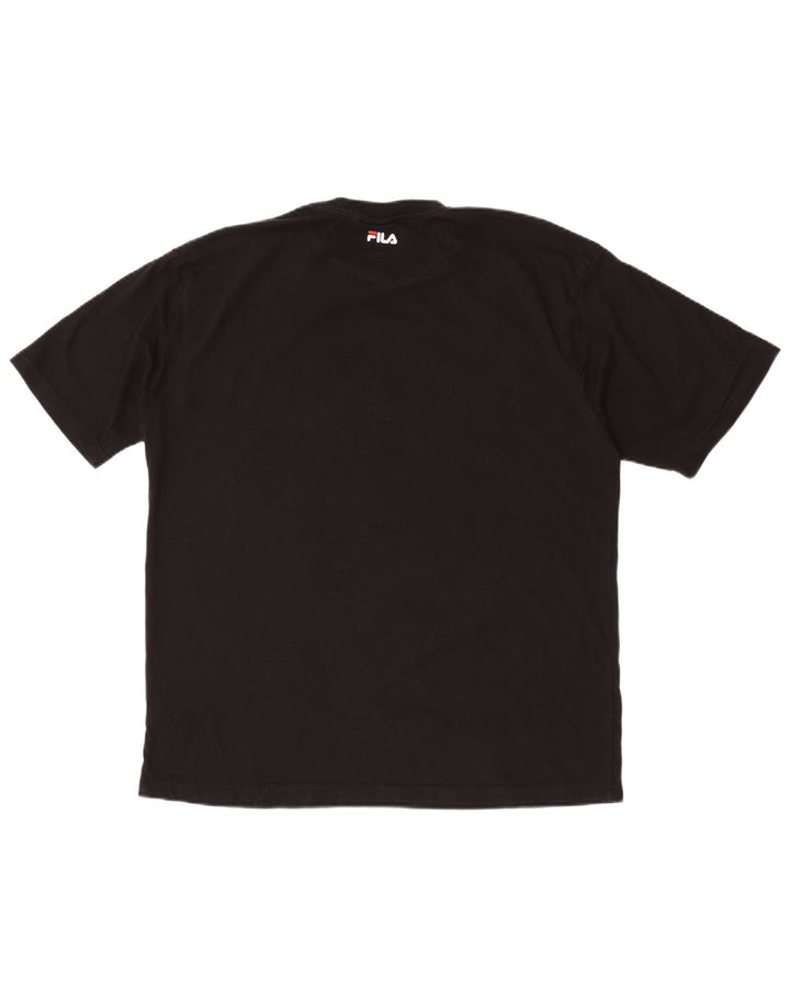 Fila T-Shirt Graphique Homme Noir Moyen Coton