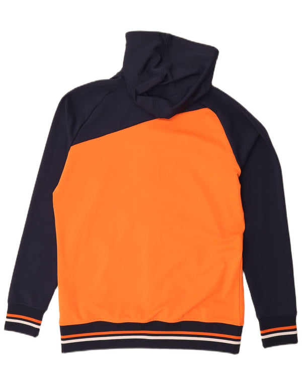 Fila Pull à capuche zippé pour homme en polyester color block orange moyen