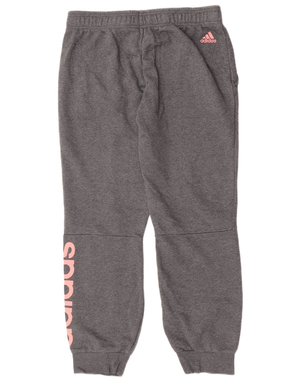 Adidas Pantalon de survêtement graphique pour femme Joggers UK 16/18 Large Gris