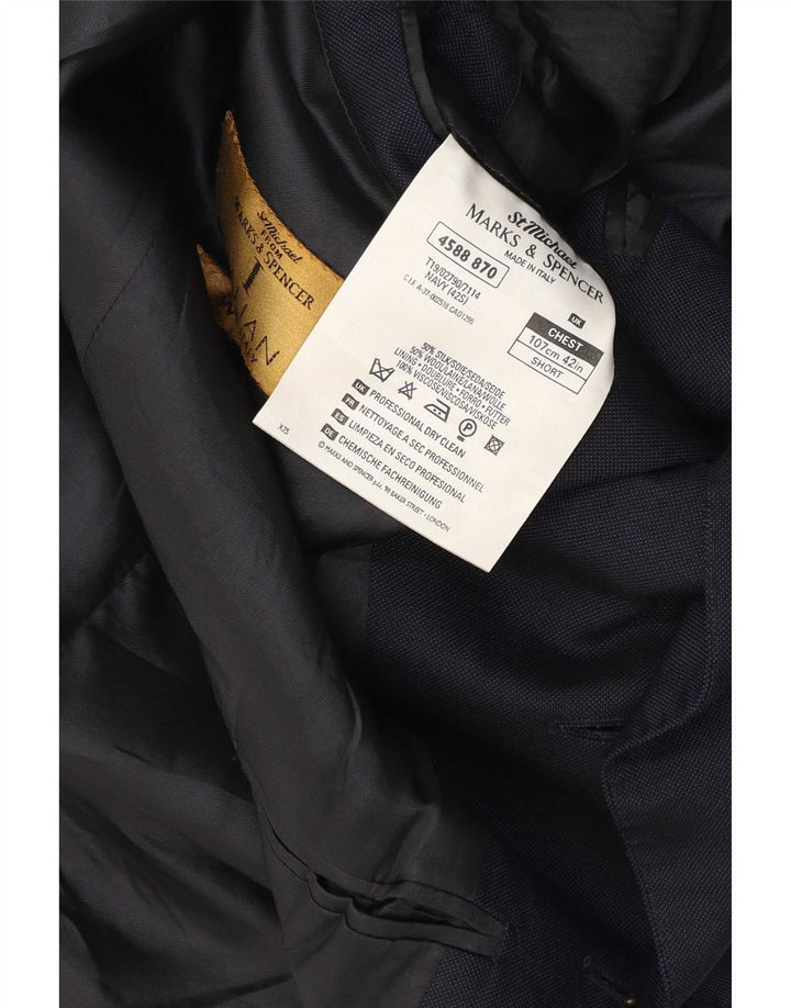 Marks & Spencer Veste St. Michael Blazer pour homme UK 42 Large Bleu marine