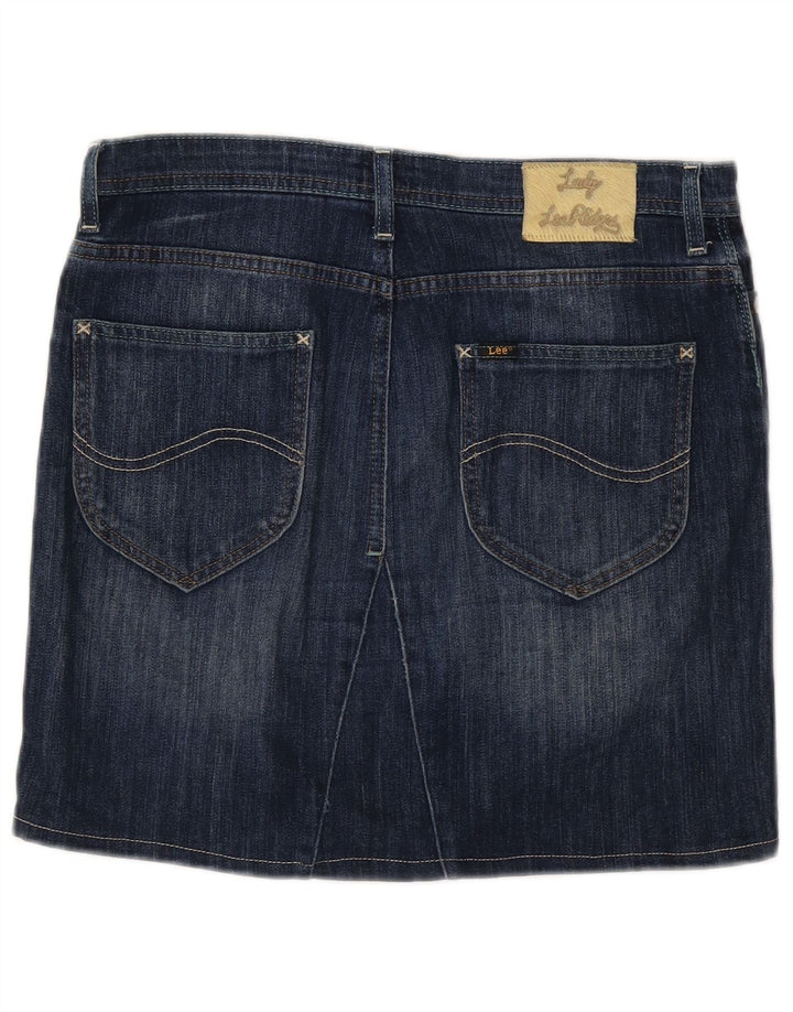 Lee Femme Como Mini Jupe En Jean W30 Bleu Moyen Coton