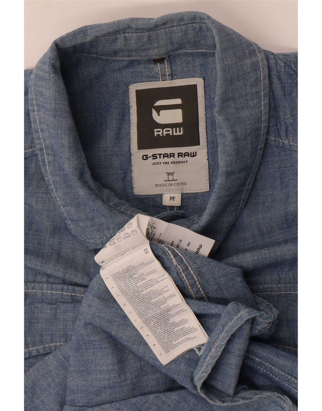 G-Star Chemise Homme Bleu Moyen Coton