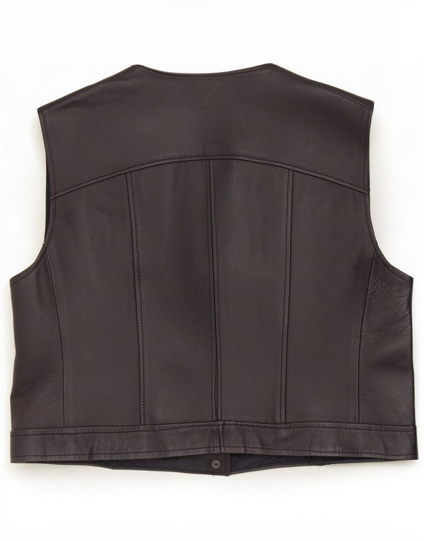 gilet en cuir homme vintage IT 54 XL Noir