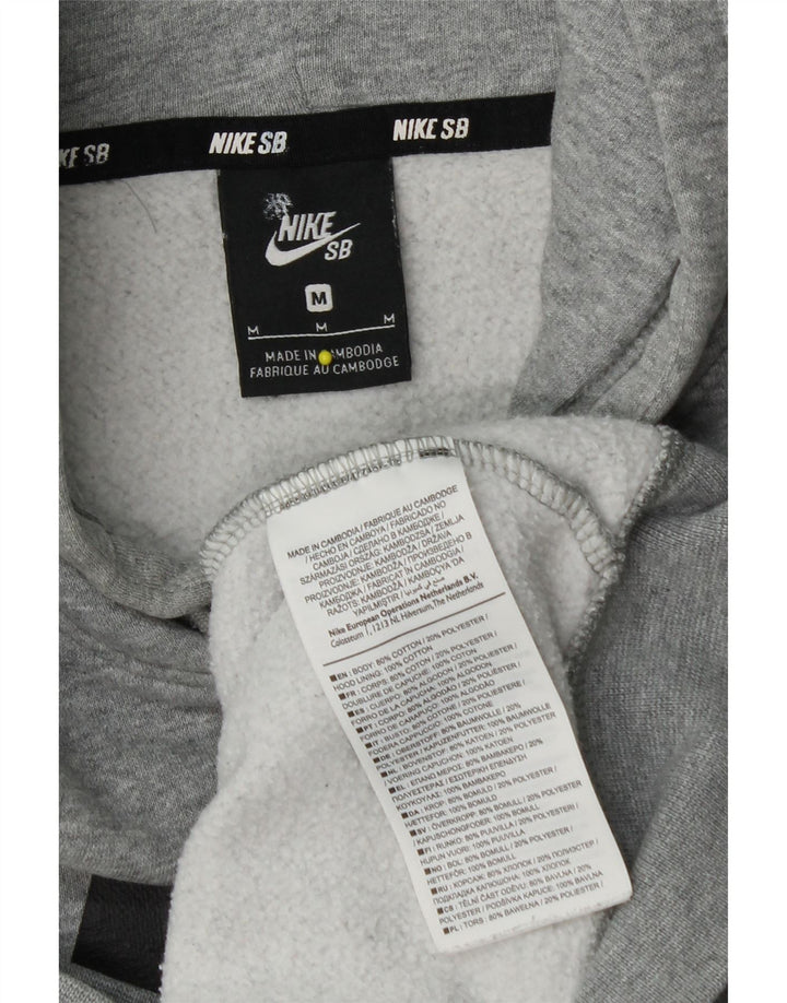 Nike Pull à capuche graphique en coton gris moyen pour homme