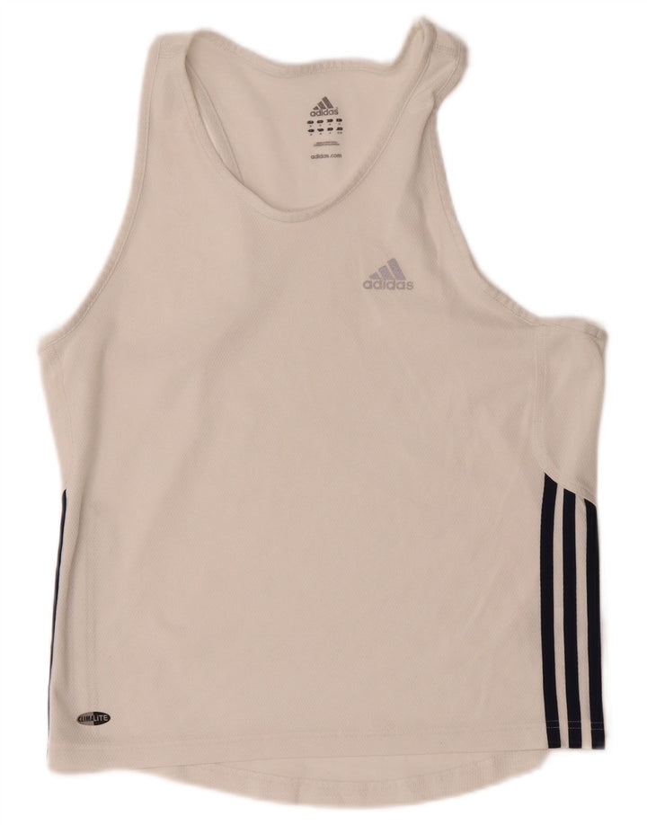 Adidas Hommes Climalite Débardeur Moyen Blanc Polyester