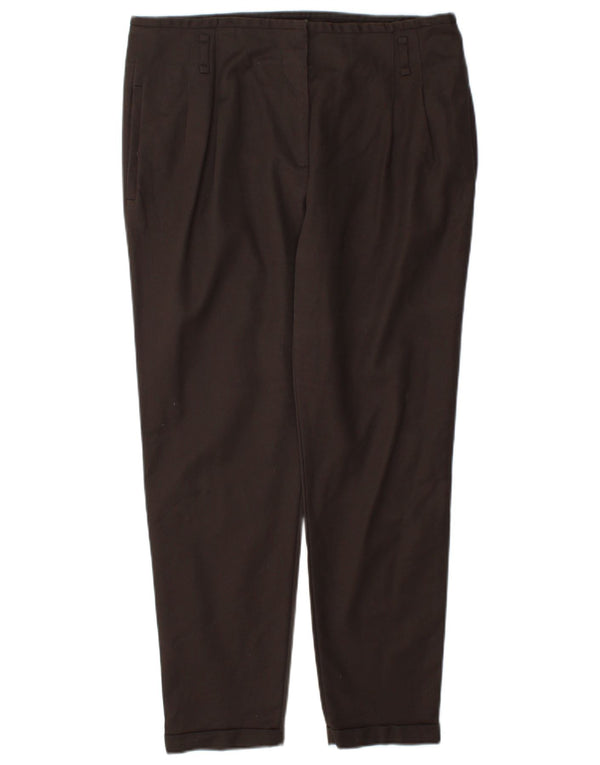 Zara Pantalon Chino Pegged Femme Large W34 L27 Marron