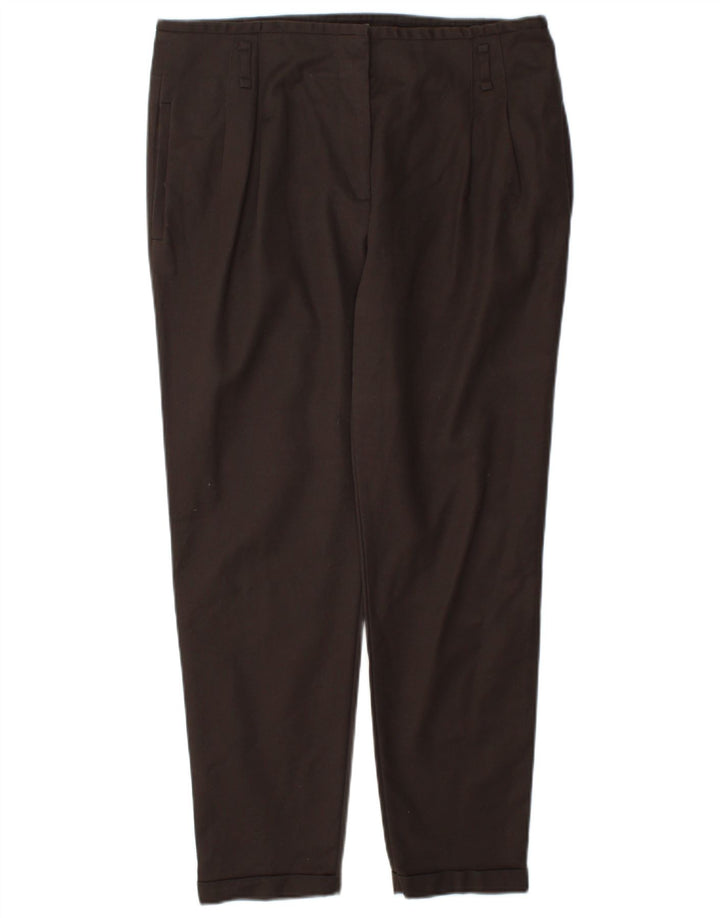 Zara Pantalon Chino Pegged Femme Large W34 L27 Marron