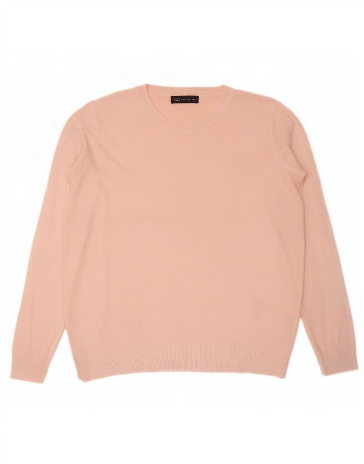 Marks & Spencer Pull surdimensionné à col bateau pour femme UK 16 Large Rose