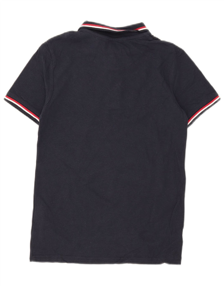 PENGUIN Boys Polo Shirt 8-9 Years Navy Blue Cotton