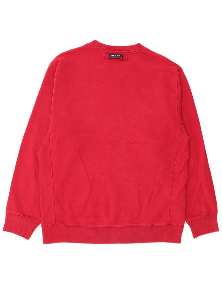 Nautica Sweat Homme Pull XL Rouge Coton