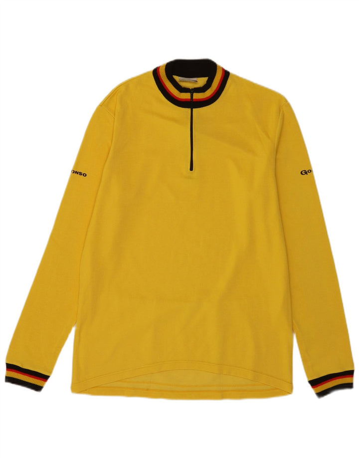 Gonso Haut col zippé à manches longues pour homme XL Jaune Polyacrylique
