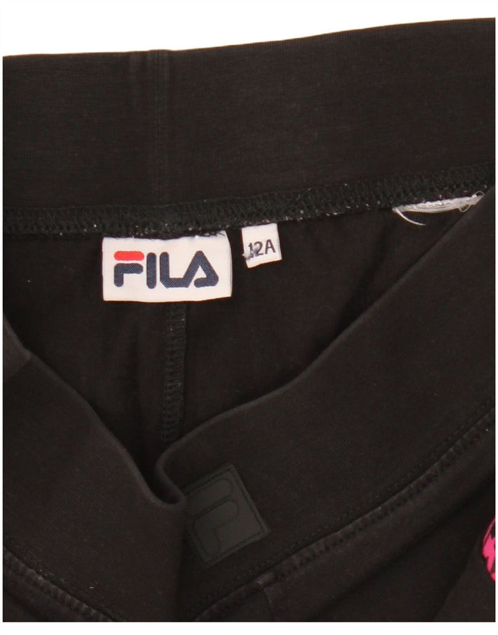 Fila Leggings Filles 11-12 ans Noir Pied-de-Poule
