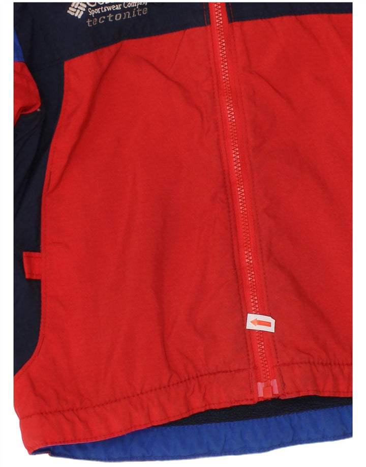 COLUMBIA Veste coupe-vent à capuche pour garçon 2-3 ans Rouge Colourblock