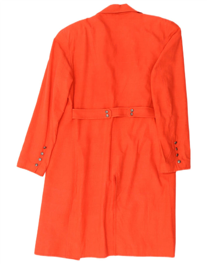 Benetton Pardessus Femme UK 14 Orange Moyen