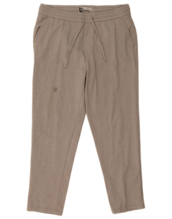 ZARA Pantalon de survêtement pour hommes XL Gris Polyester
