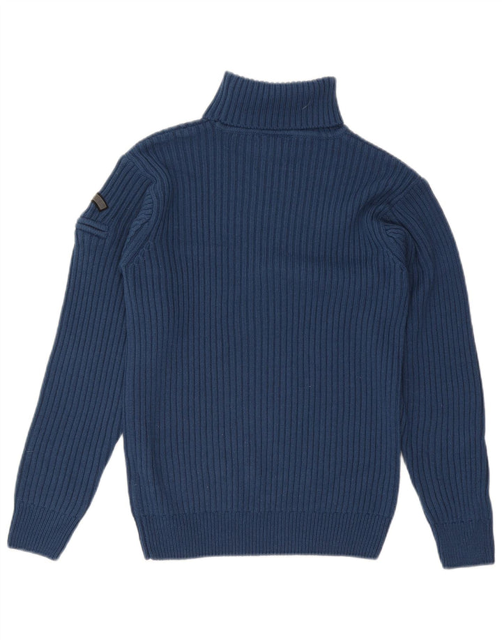 Arizona Pull col roulé pour femme UK 10 Petit Bleu Polyacrylique