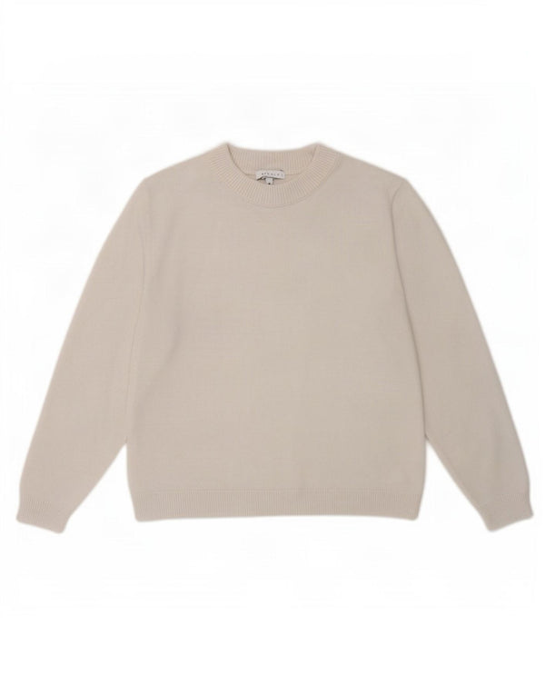 Topshop Pull ras du cou pour femme UK 10 Petite viscose blanche