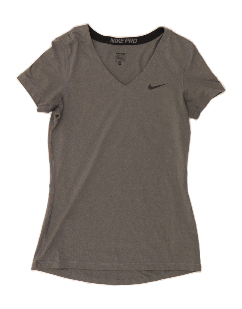 NIKE Womens T-Shirt Top UK 12 Medium Grey Polyester Vintage Nike and Second-Hand Nike from Messina Hembry 