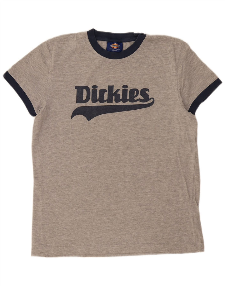 DICKIES T-shirt graphique pour femme UK 16 Large Gris Coton