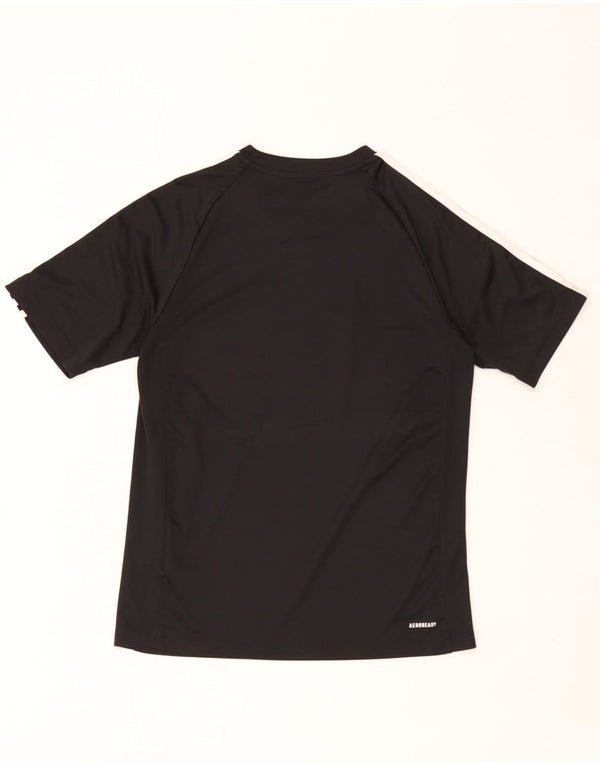 Adidas Hommes Aeroready Graphic T-Shirt Top Petit Noir Polyester