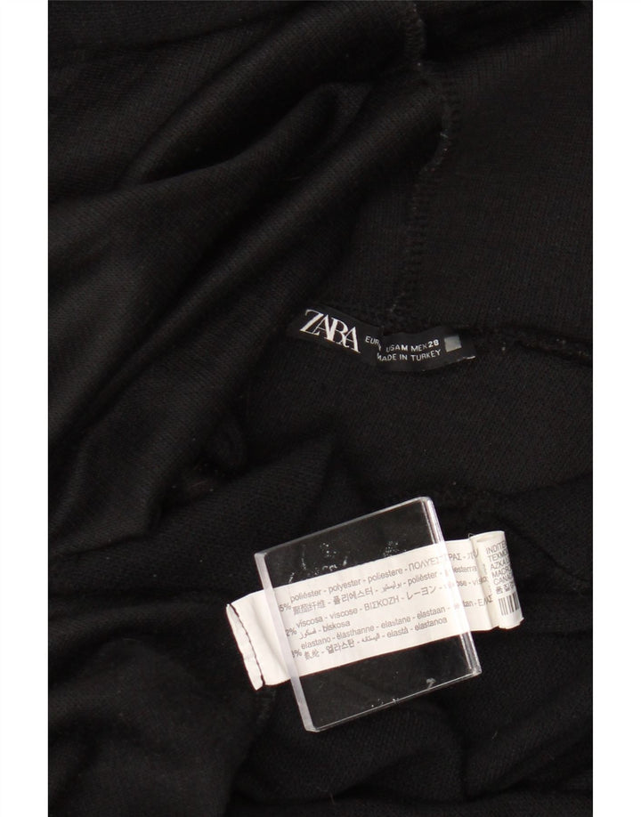 Zara Pull à capuche surdimensionné pour femme UK 14 Polyester noir moyen