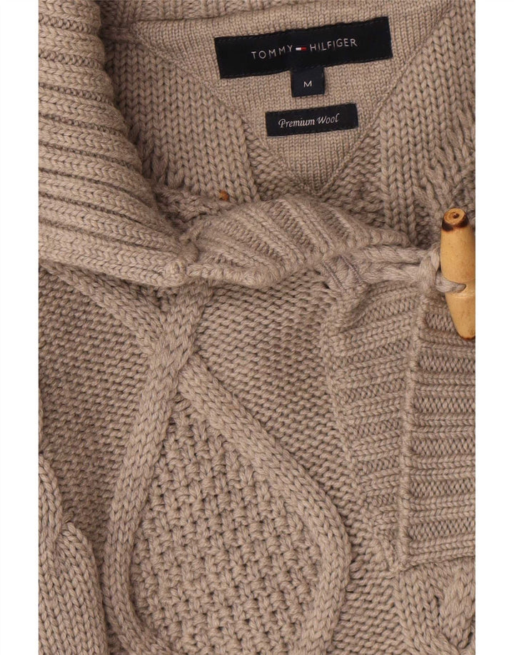 Tommy Hilfiger Pull Col Polo Homme Gris Moyen Laine