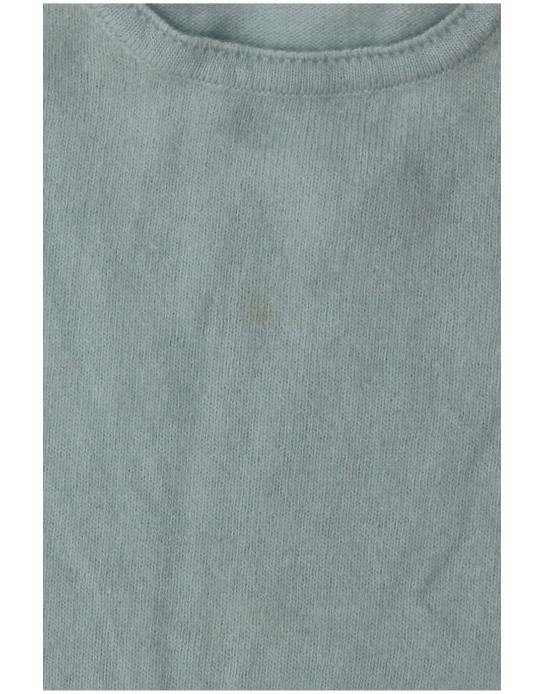 BENETTON Pull à col rond pour femme UK 14 Turquoise moyen