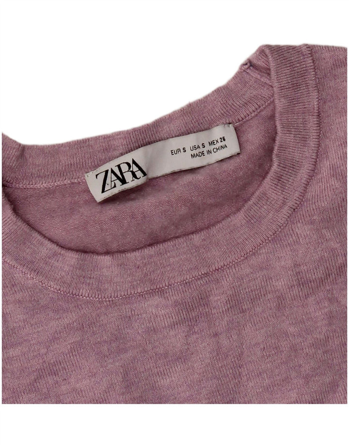 Zara Pull ras du cou pour femme UK 8 Small Rose