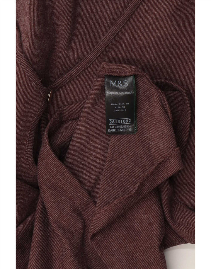 Marks & Spencer Haut à manches longues pour femme UK 10 Small Violet Polyester